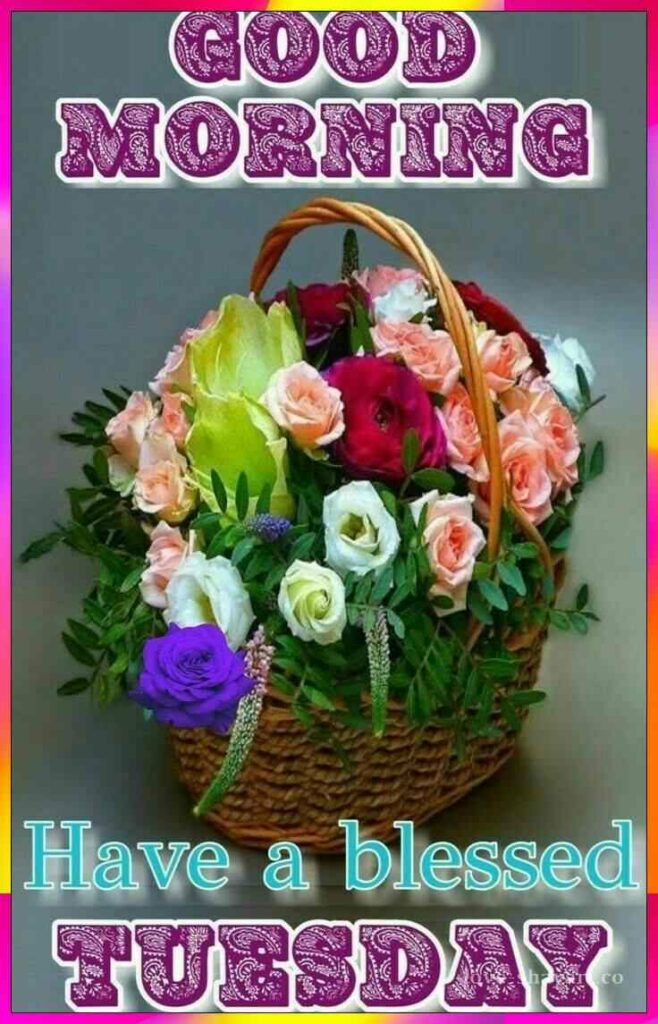 Have a blessed Tuesday with flower bouquet